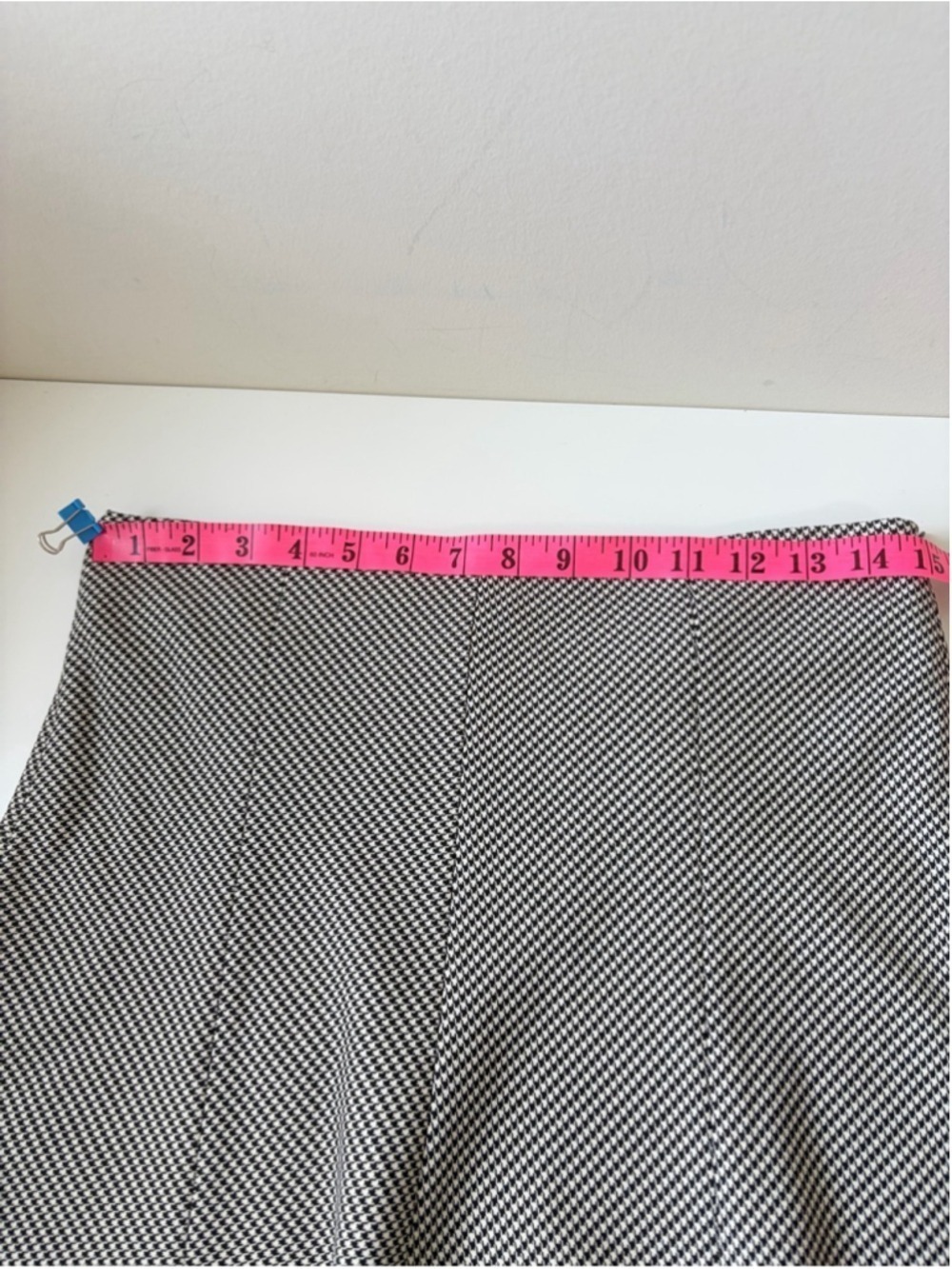 Zara Houndstooth High-Waisted A-Line Midi Skirt Size M - Picture 13 of 14